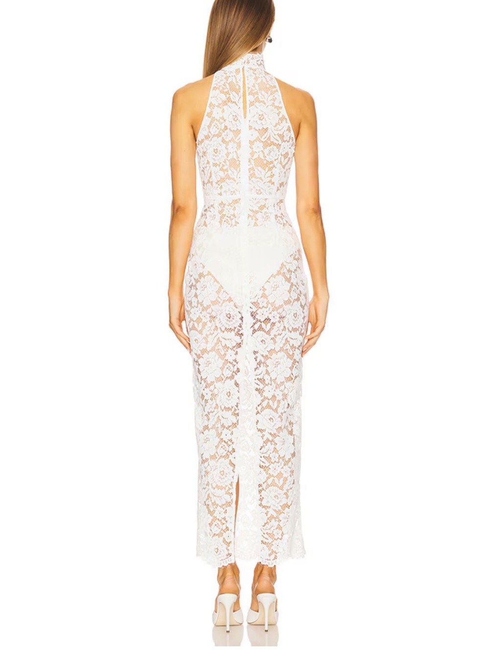 Amanda Uprichard White Lace Halter Maxi Dress - worn once! - Picture 2 of 3
